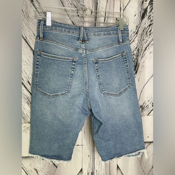 Good American Denim Bermuda Shorts Cut-Offs 4/27 - Picture 3 of 8